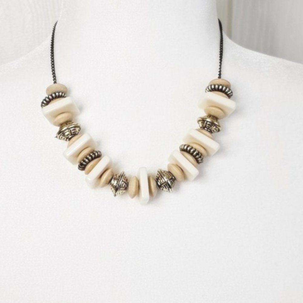 Chunky, Beaded, Artsy, Folk Art, Boho Fashion Necklace